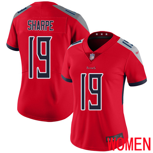 Tennessee Titans Limited Red Women Tajae Sharpe Jersey NFL Football #19 Inverted Legend->women nfl jersey->Women Jersey